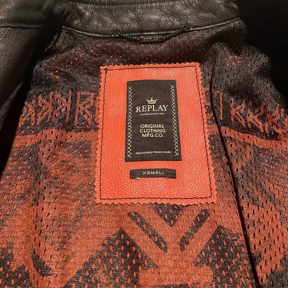 Replay biker leather jacket. NWT - Picture 9 of 12